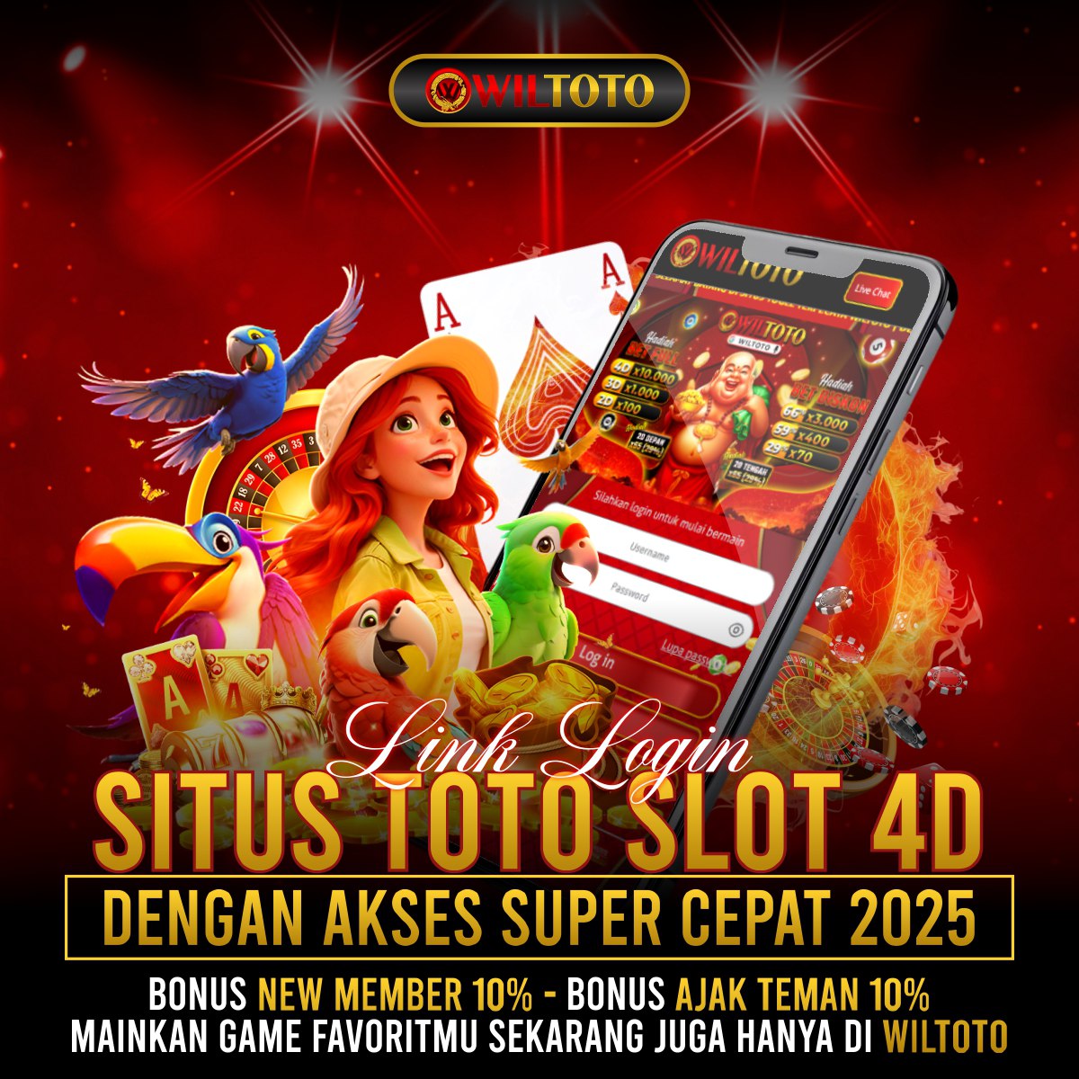 WILTOTO >> Visioner Bandar Togel 4D & Situs Toto Slot Gacor Online Terbesar